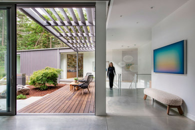 Example of a minimalist hallway design in Boston