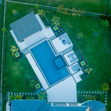 Modern Hillside Pool Project with Fire & Water Features