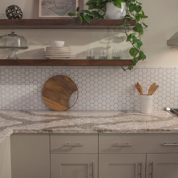 Mosaic Hexagon Kitchen Backsplash