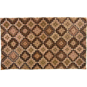 Rug JAMIE Geometric 3x5 5x3 Multi-Color Wool Cotton Cloth Back H