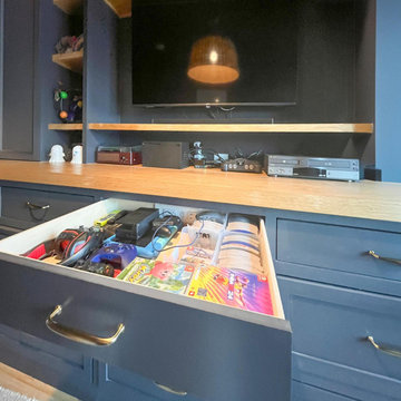 Contemporary Playroom Cabinet with In-Drawer Kids Charging