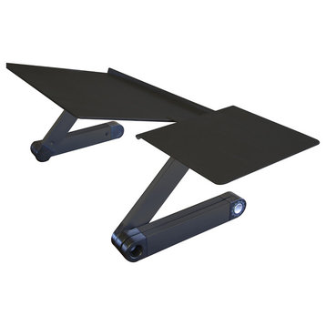WorkEZ KEYBOARD TRAY Ergonomic Adjustable Height/Angle Standing Riser, Black