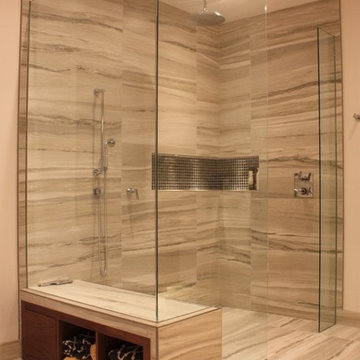 Curbless Shower with Linear Drain