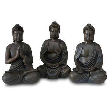 3 Baby Buddha Figurines