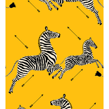 Zebras Wallpaper, Yellow