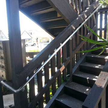Exterior Switchback Staircase and Rail