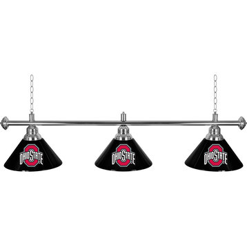 3-Shade Hanging Lamp - Ohio State University Logo Black 60-Inch Light