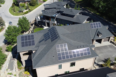 Example of a minimalist exterior home design in Calgary