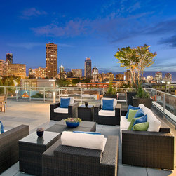 Commercial Modern Fiberglass Planters for luxury condos - Products