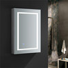 Fresca Spazio 24" Modern Aluminum Bathroom Medicine Cabinet in Mirrored