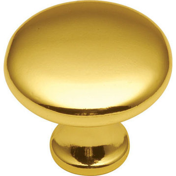 Belwith Keeler Conquest Collection 1 1/4" Cabinet Knob, Polished Brass