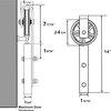 Sliding Barn Door Hardware for Single Door, Black Wheel Design, 15'
