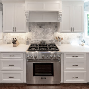 Dramatic Changes to Achieve an Amazing More Open & Functional White Kitchen