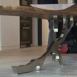 Madison Park Walnut Slab Dining Table - Dining Tables