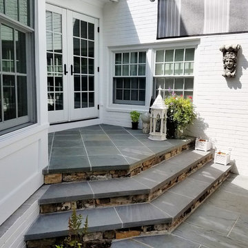 Fairfax Backyard Retreat - Stone patio, walls, walkways, steps