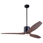 The Modern Fan Co. - LeatherLuxe Fan, Bronze/Black, 54" Mahogany Blades With LED, Wall Control - From The Modern Fan Co., the original and premier source for contemporary ceiling fan design: the LeatherLuxe DC Ceiling Fan in Dark Bronze and Black Leather with Mahogany Blades, 17W LED Light and choice of control option.