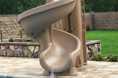 Custom Pool with Spillover and Slide
