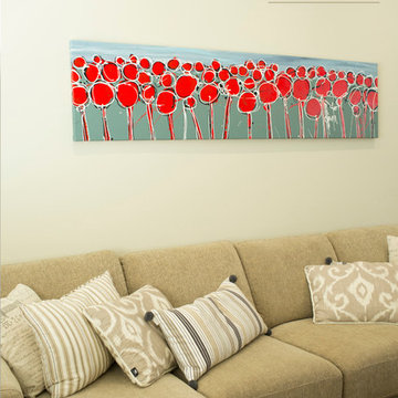 Contemporary Sofa and Artwork