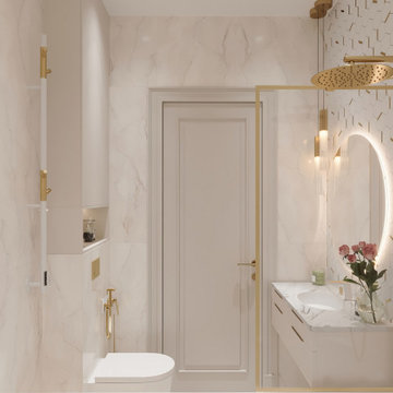 Modern Rectangular Built-in Solid Surface Bathtub Collection