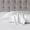 Madison Park Mulberry Silk Luxury Single Pillowcase, White, Standard