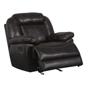 Modern Leatherette Glider Recliner