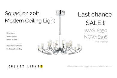 Squadron 20lt Modern Ceiling Light LAST CHANCE TO BUY
