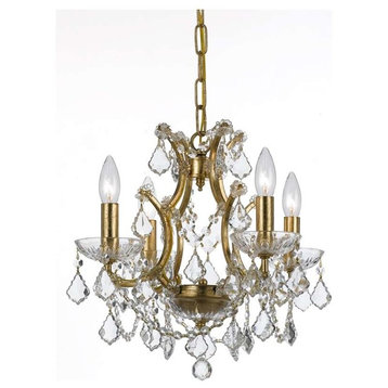 Crystorama Filmore 4 Light Chandelier in Antique Gold