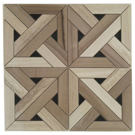 Arrow Weave 12x12 Marble Mosaic, 10 Sheets