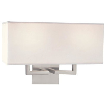 George Kovacs P472 2 Light Wall Sconce, Brushed Nickel