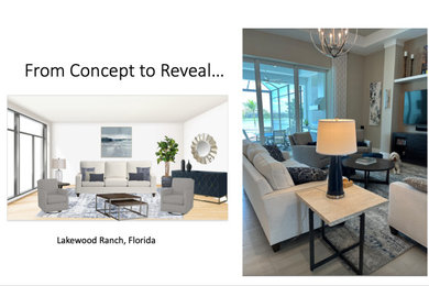 Inspiration for a transitional living room remodel in Tampa