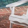GDF Studio Milan Outdoor Folding Wood Adirondack Chair, White