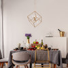LNC Modern Gold Square 6-Light  Chandelier for Living Room, Bedroom,Kitchen