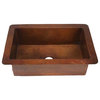 36" Large Single Well Copper Kitchen Sink by SoLuna, Cafe Natural