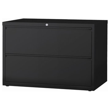 Hirsh 42-in Wide HL8000 Series Metal 2 Drawer Lateral File Cabinet Black