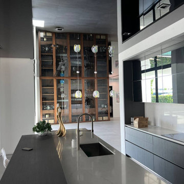 Black Stretch Ceiling - Living-Room and Kitchen
