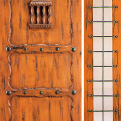 Prehung Door with One Sidelite, Entry, Alder 3-Panel, Speakeasy - Front Doors