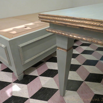 Marie Antoinette style vintage trailer restoration