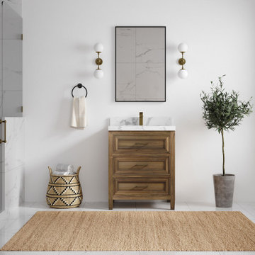 Solid Teak Wood Bathroom Vanity