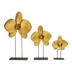 Worlds Away - Worlds Away Orchid Sculpture - Decorative Objects And Figurines