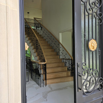 Project #120 | White Oak Staircase with Iron Balusters