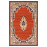 Unique Loom - Unique Loom Terracotta Washington Reza 5' 0 x 8' 0 Area Rug - The gorgeous colors and classic medallion motifs of the Reza Collection will make a rug from this collection the centerpiece of any home. The vintage look of this rug recalls ancient Persian designs and the distinction of those storied styles. Give your home a distinguished look with this Reza Collection rug.