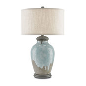 Currey & Co 6000-0057 Chatswood Blue-Green Terracotta Table Lamp