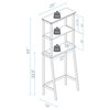 Spacesaver 100% Solid Wood Over The Toilet Rack with Shelves - White