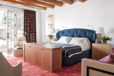 Design ideas for a contemporary bedroom in Albuquerque.