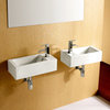 Porcelain Wall-Mounted Right-Facing Sink