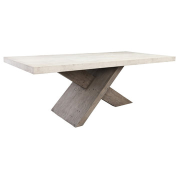 Durant Reclaimed Wood And Concrete Dining Table