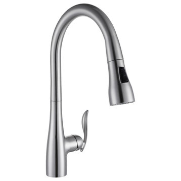 Pull Out Kitchen Faucet, Brush Nickel Finish