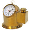 Binnacle Clock, Brass, 8"