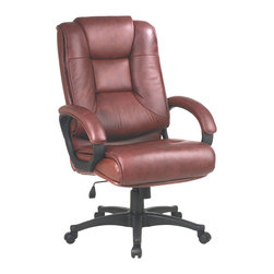 Deluxe High Back Executive Leather Office Chair - Office Chairs