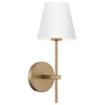 Crystorama - Xavier 1 Light Vibrant Gold Wall Mount - Contrasting Vibrant Gold and Matte Black come together in perfect harmony in this minimalist wall sconce.